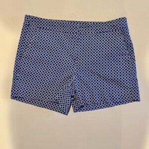 Audrey & Celine Royal Blue & White Trellis Short 10